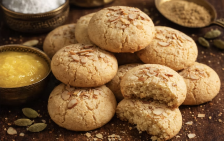 Nankhatai (Indian Shortbread Cookies)