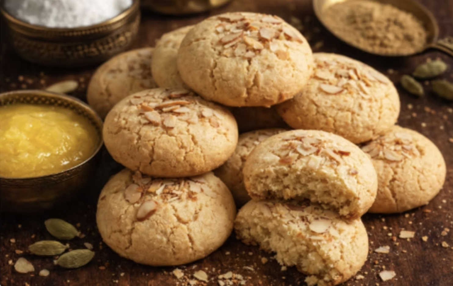 Nankhatai (Indian Shortbread Cookies)